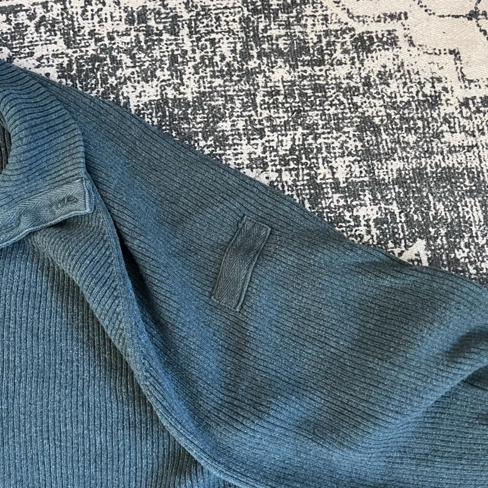 VTG 90’s Structure Forest Green Ribbed Henley Sweater: Size L - Picture 4 of 4